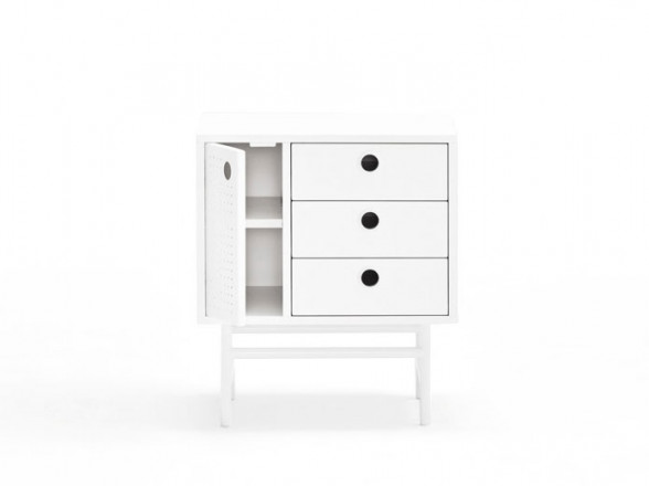 Mesita de Noche blanca para dormitorio