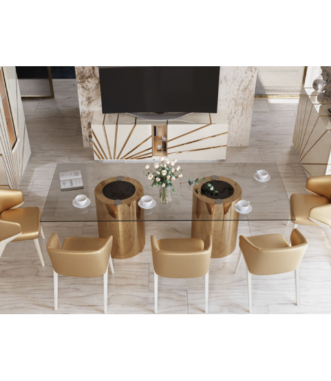 Mesa de comedor cristal - Tienda de muebles en Madrid
