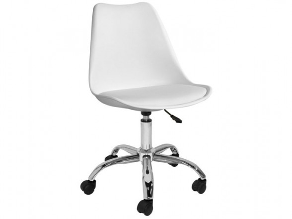 Silla de oficina de polipropileno color blanco