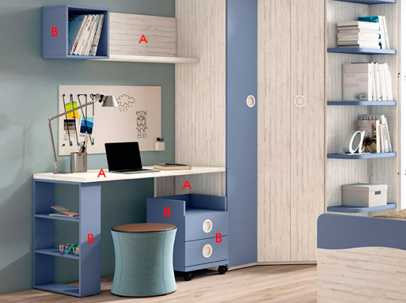 Escritorios para dormitorios juveniles en nuestra tienda de muebles en Madrid