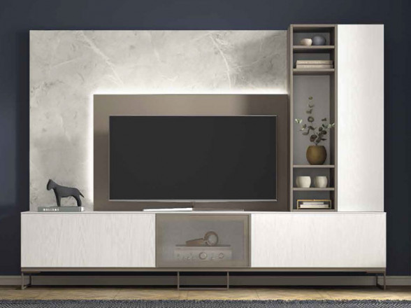 salón blanco liso - Muebles Valencia