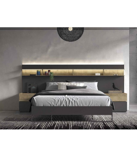 dormitorio con estante