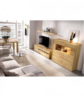 Salón moderno con mueble de tv