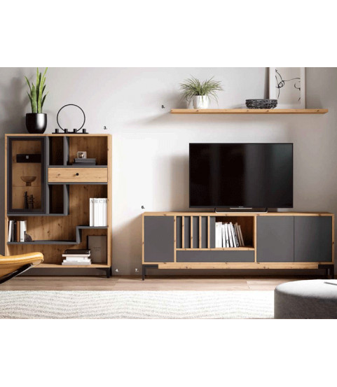 mueble de salón color antracita