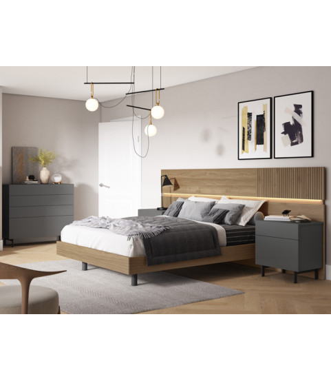 Dormitorio  moderno en Muebles Valencia (Madrid)