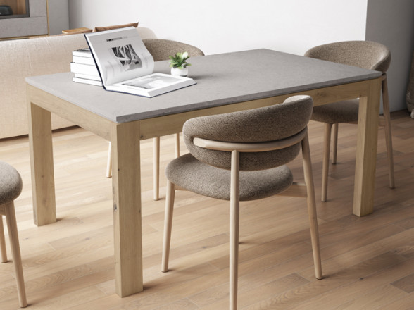 Mesa fija de madera para salón o comedor en Muebles Valencia
