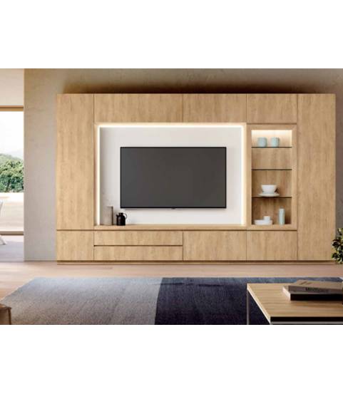 salon roble en tienda de muebles Madrid