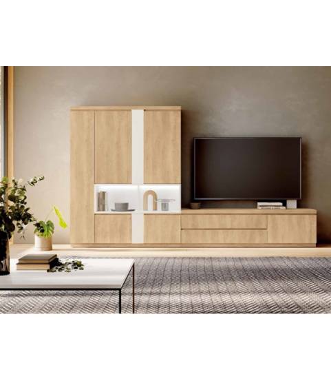 mueble tv con vitrina