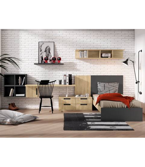 dormitorio juvenil con escritorio