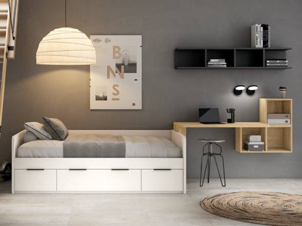 cama nido con cajones en tienda Muebles Valencia