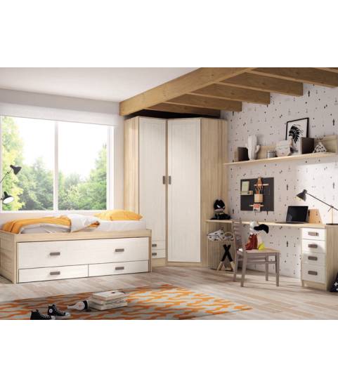 Muebles de dormitorio juvenil madera maciza - Tienda de Muebles en Madrid