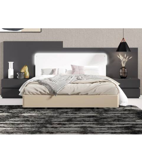 dormitorio blanco y pizarra