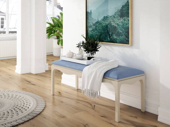 Banqueta tapizada para el dormitorio - Tienda de muebles en Madrid