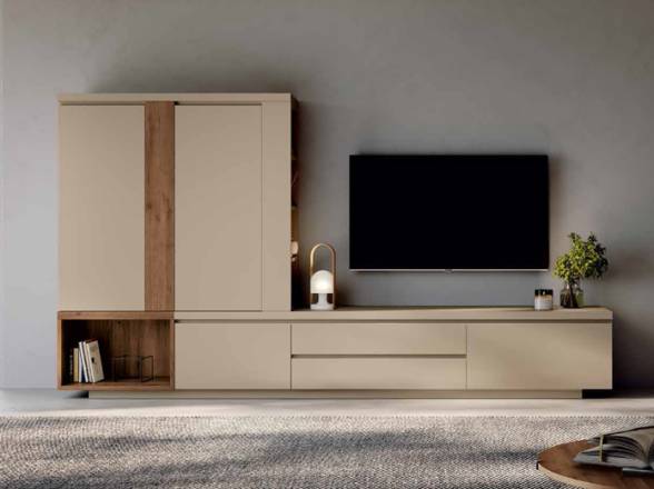 mueble tv con librería en tienda muebles valencia