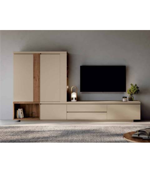 mueble tv con librería en tienda muebles valencia
