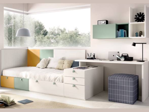 cama nido con cajones en tienda Muebles Valencia