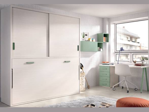 cama abatible con armario en tienda Muebles Valencia