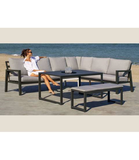 Conjunto sofas y mesa para jardin