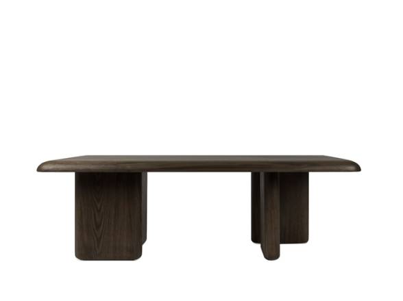 Mesa de centro en chapa nogal