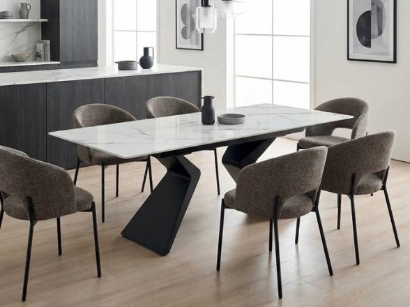Mesa comedor extensible cerámica