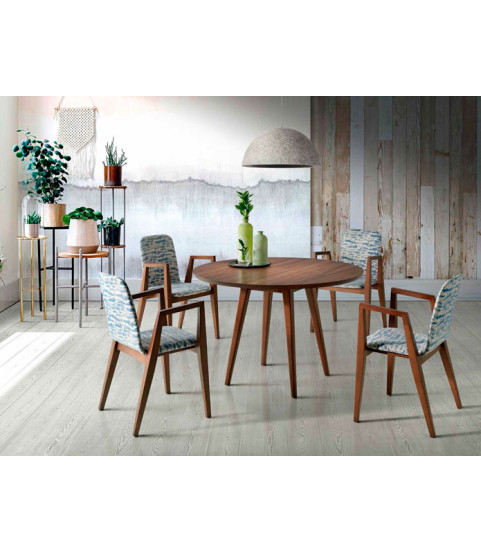 Conjunto moderno de sillas y mesa