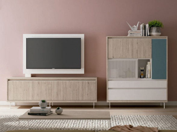 Salón de diseño moderno en Madrid, Muebles Valencia