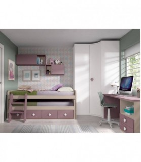 Dormitorio juvenil moderno en muebles.tienda