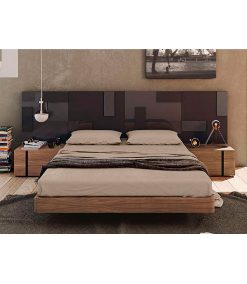Dormitorio con cabecero pixelado en Madrid - Muebles Valencia