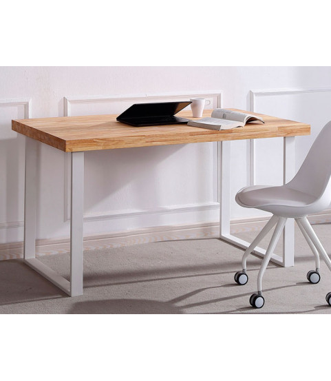 Mesa de escritorio con tapa de madera