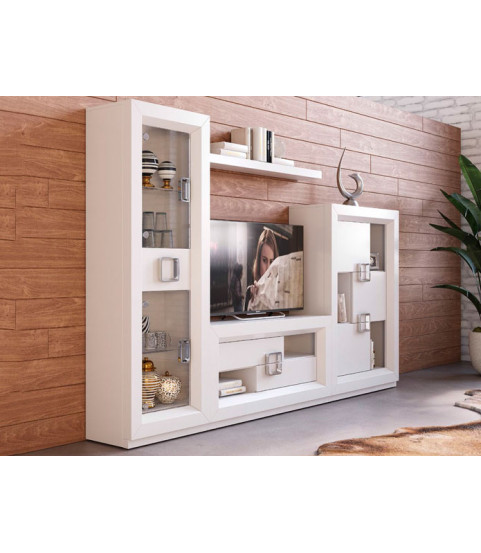 Salón moderno con mueble de TV en Madrid
