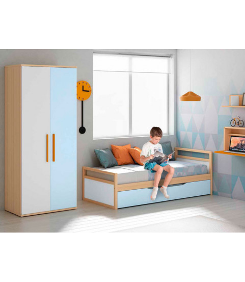 Dormitorio juvenil nórdico en Madrid