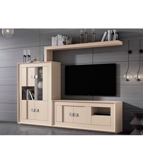 Salón moderno con mueble TV en Madrid