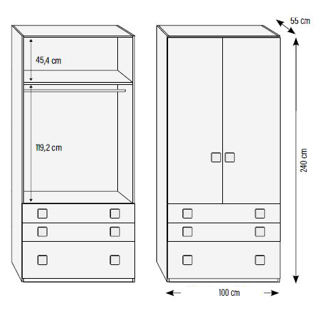 Armarios para habitaciones juveniles de Muebles Orts