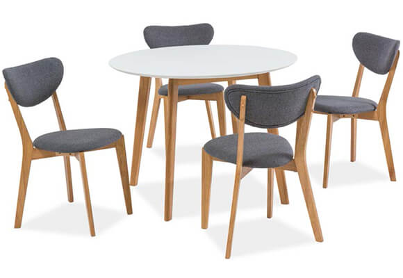 Mesa y sillas de estilo nórdico escandinavo de Signal Meble